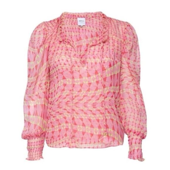 NWT MISA Los Angeles Sienna Top In Pink Size Small $265 MSRP - Picture 8 of 8